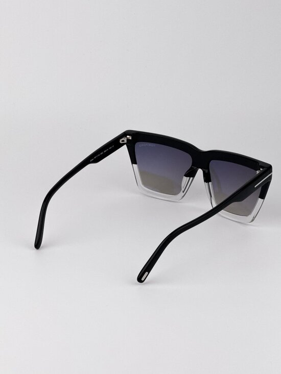 Tom Ford EDEN FT1110 05C Sunglasses – Black Transparent Square Cat Eye Mirror main image 9
